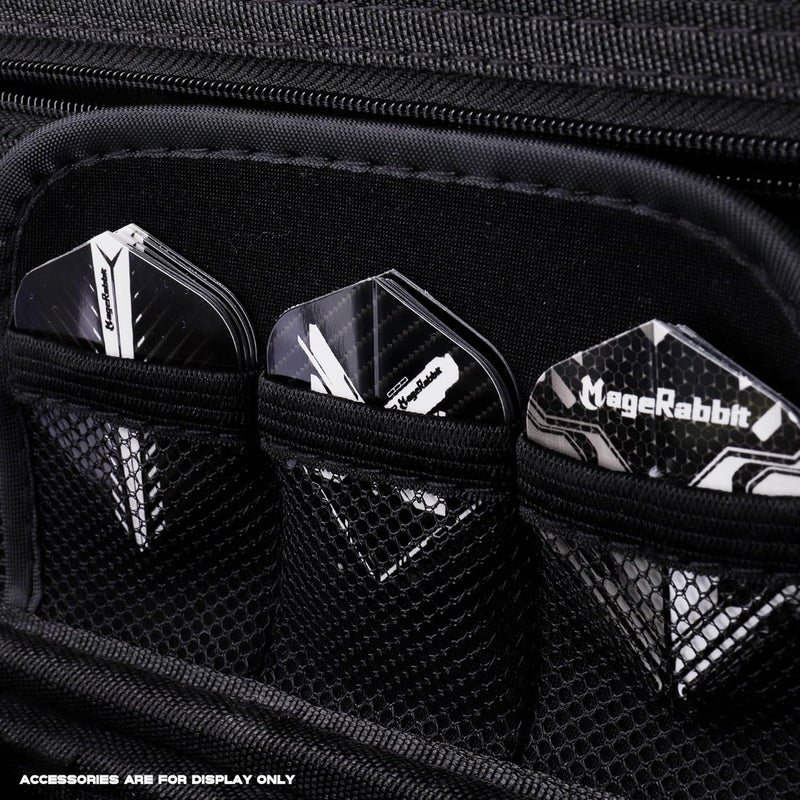 MageRabbit Dart Case for 6 Complete Darts - Wallet Case, Compact Storage for Tips, Shafts and Flights - Portable Dart Accessories Organizer (Black) - Image 3
